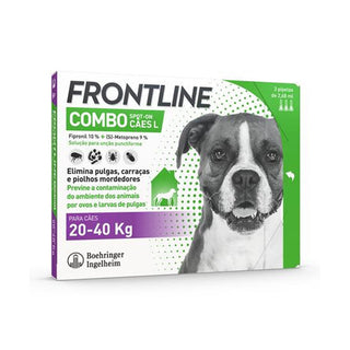 Frontline Combo Cão 20-40kg Solução para Unção Punctiforme 2.68ml 3 Pipetas