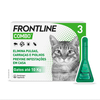 Frontline Combo Gato até 10kg Solução para Unção Tópica 0,5ml 3 Pipetas