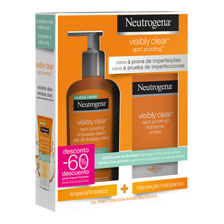 Neutrogena Visibly Clear Pack Gel de Limpeza Diário 200ml + Hidratante Oil-Free 50ml
