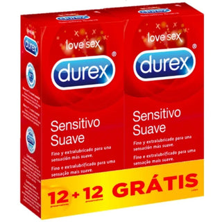 Durex Sensitivo Suave Duo Preservativo 12 Unidades com Oferta de 2ª Embalagem