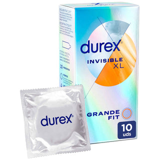 Durex Invisible Extra Lubrificado XL 10 Preservativos