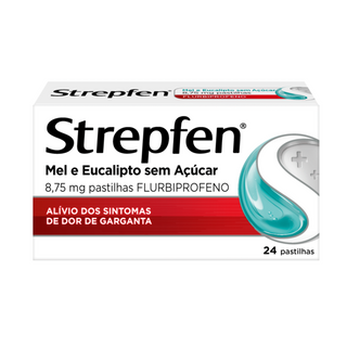 Strepfen Mel e Eucalipto sem Açúcar 24 Pastilhas