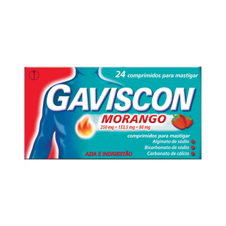 Gaviscon Fresa 24 Comprimidos Masticables 250/133,5/80 mg