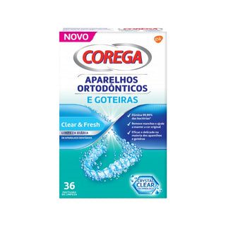 Comprimidos y férulas de limpieza para ortodoncia Corega (36 comprimidos)