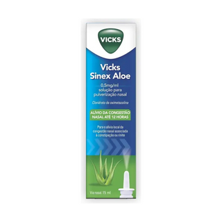 Vicks Sinex Aloé 0,5mg/g Solução Pulverização Nasal 15ml