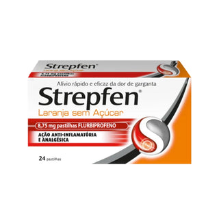 Strepfen Laranja sem Açúcar 8,75mg 24 Pastilhas