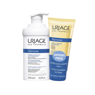 Uriage Xémose Creme Emoliente 400ml Com Oferta De Óleo Limpeza 200ml