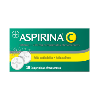 Aspirina C 400mg + 240mg 10 Comprimidos Efervescentes