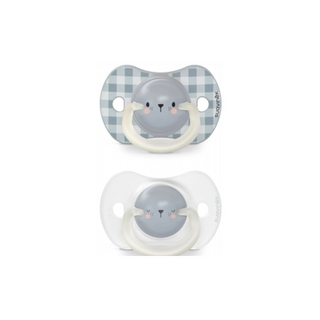Suavinex Chupeta Fisiológica Nocturno Coleção Night & Day Cinzento