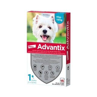 Advantix Cão 4-10kg Solução para Unção Punctiforme 1 Pipeta 1ml