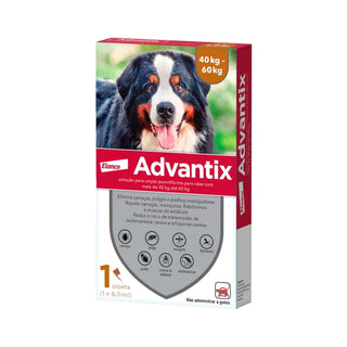 Advantix Cão 40-60kg Solução para Unção Punctiforme 1 Pipeta 6ml