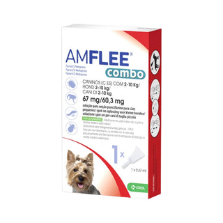 Amflee Combo Cão 2-10kg Solução para Unção Punctiforme 67/60,3mg 1 Pipeta