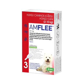 Amflee Spot On Cão 2-10kg Solução para Unção Punctiforme 67mg 3 Pipetas