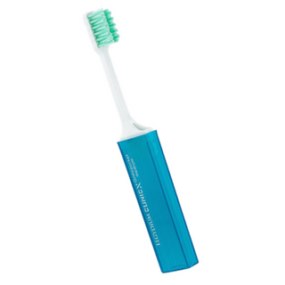 Cepillo de dientes de ortodoncia de bolsillo Elgydium Clinic X Ortho azul