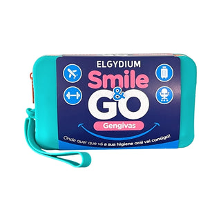 Elgydium Smile & Go Kit de Viagem Gengivas Azul Turquesa