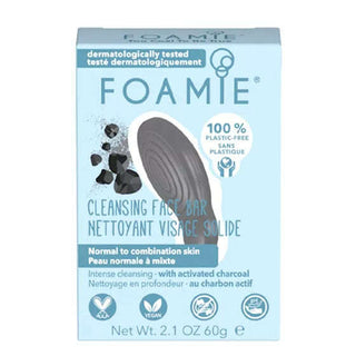 Foamie Barra de Limpeza Rosto Carvão Ativado Pele Normal a Mista 60g