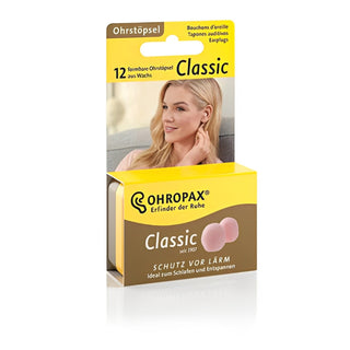 Tapones para los oídos de cera Ohropax Classic (12 unidades)