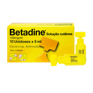 Betadine 100mg/ml 5ml Solução Cutânea 10 Unidoses