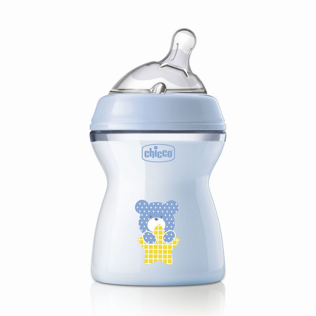 Chicco Biberón Natural Feeling Flujo Medio 2 meses Azul 250ml