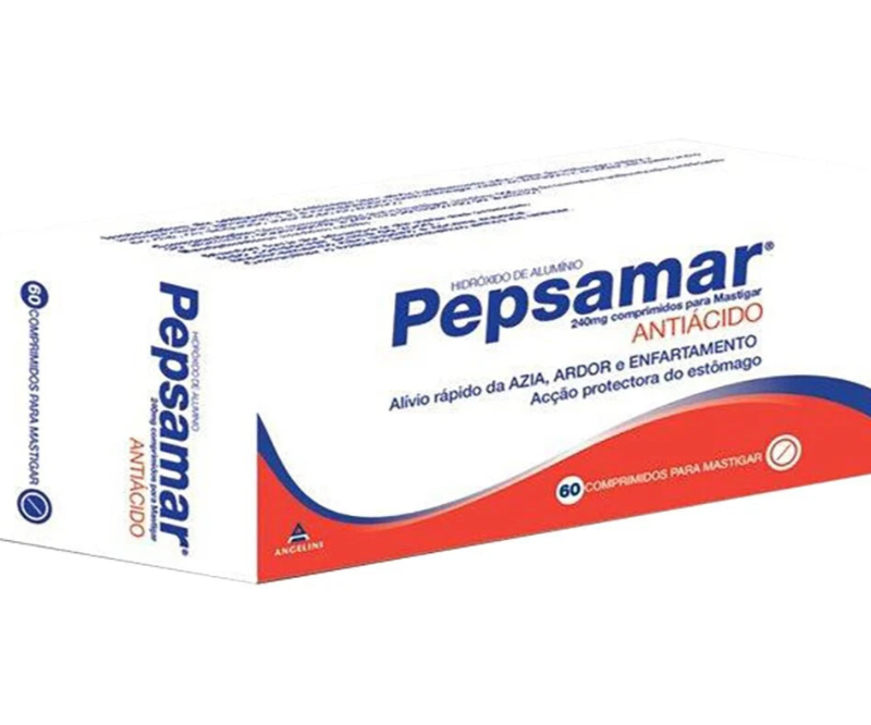 Pepsamar 240mg 60 Comprimidos Mastigáveis