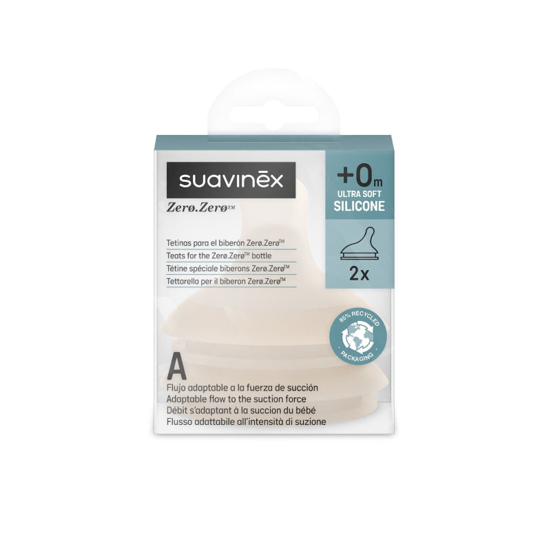 Suavinex Zero Zero Tetina A Fluxo Adaptável Light 2 Unidades