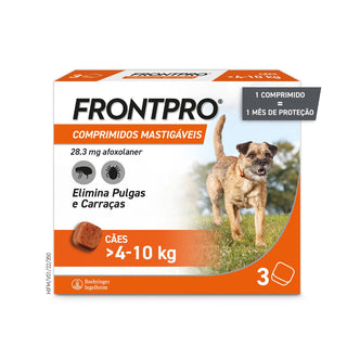 Frontpro Cão 4-10kg 28mg 3 Comprimidos Mastigáveis
