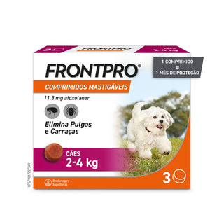 Frontpro Cão 2-4kg 11mg 3 Comprimidos Mastigáveis