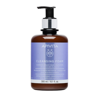 Apivita Espuma Cremosa de Limpeza Rosto e Olhos 300ml