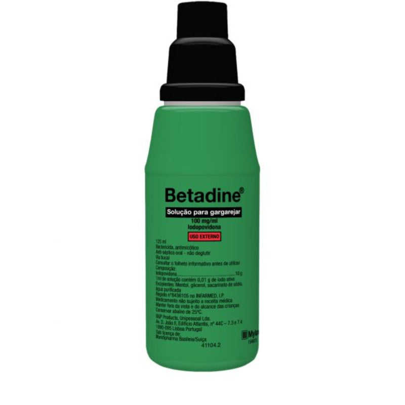 Betadine, 100 mg/ml-125 ml x 1 solución Garg