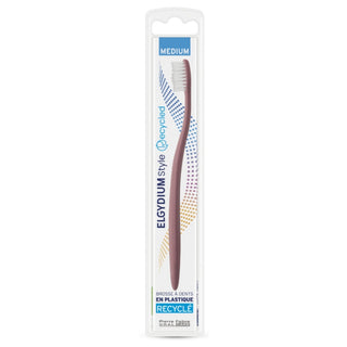 Cepillo de dientes reciclado mediano Elgydium Style rosa
