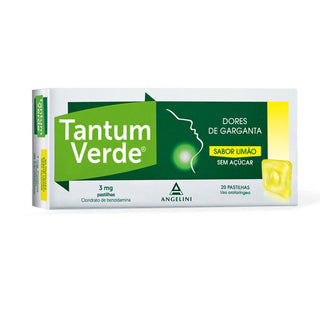 Tantum Verde Limão Sem Açucar 3 mg x 20 Pastilhas