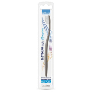 Cepillo de dientes reciclado mediano Elgydium Style gris