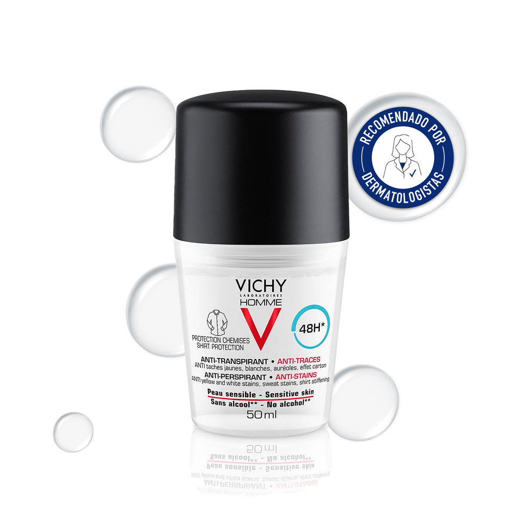 Vichy Homme Desodorante Roll-On Antimanchas 48h 50ml