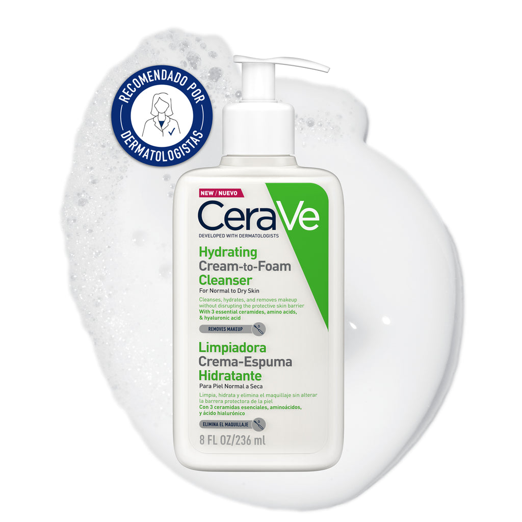 Cerave Cleanser Crema-Espuma Limpiadora Hidratante para Pieles Sensibles Normales a Secas 236ml