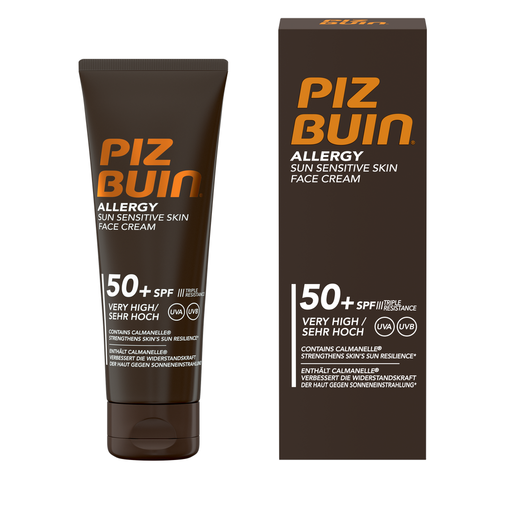 Piz Buin Allergy Fps50+ Creme Facial Pele Sensível Ao Sol 50ml