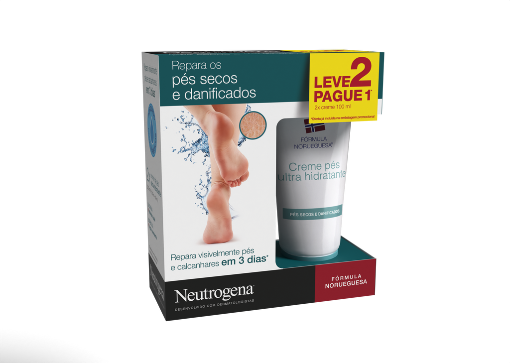 Neutrogena Fórmula Norueguesa Creme Pés Ultra-Hidratante 2X100ml