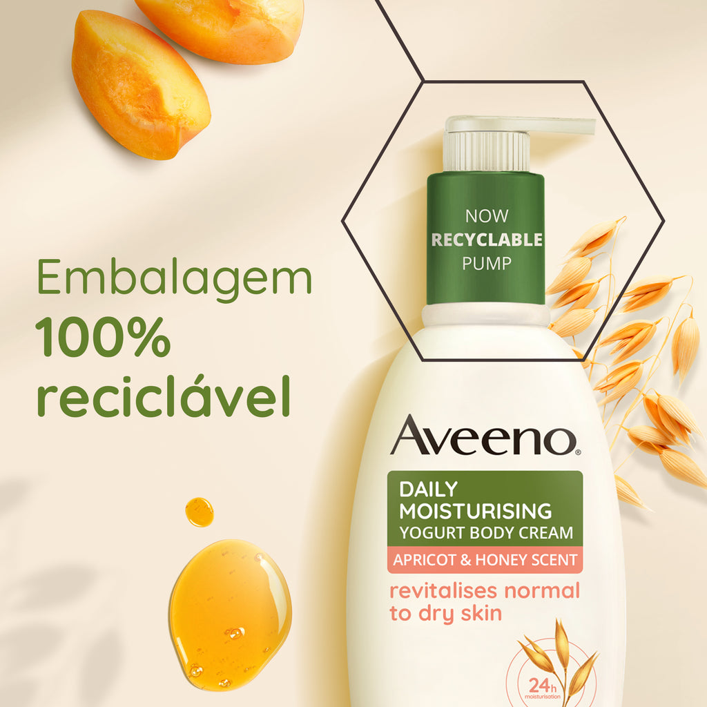 Aveeno Daily Moisturising Loção Corporal Iogurte, Damasco E Mel 300ml