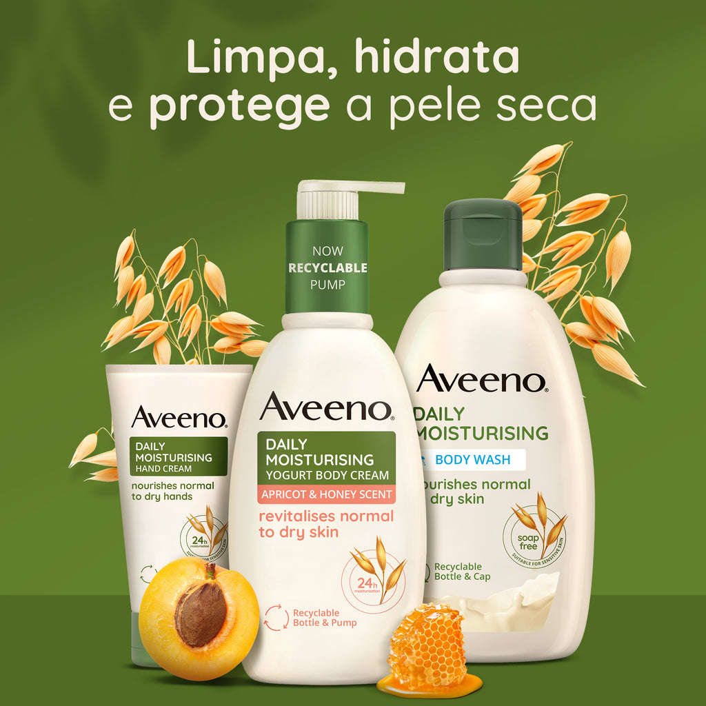 Aveeno Daily Moisturising Loção Corporal Iogurte, Damasco E Mel 300ml