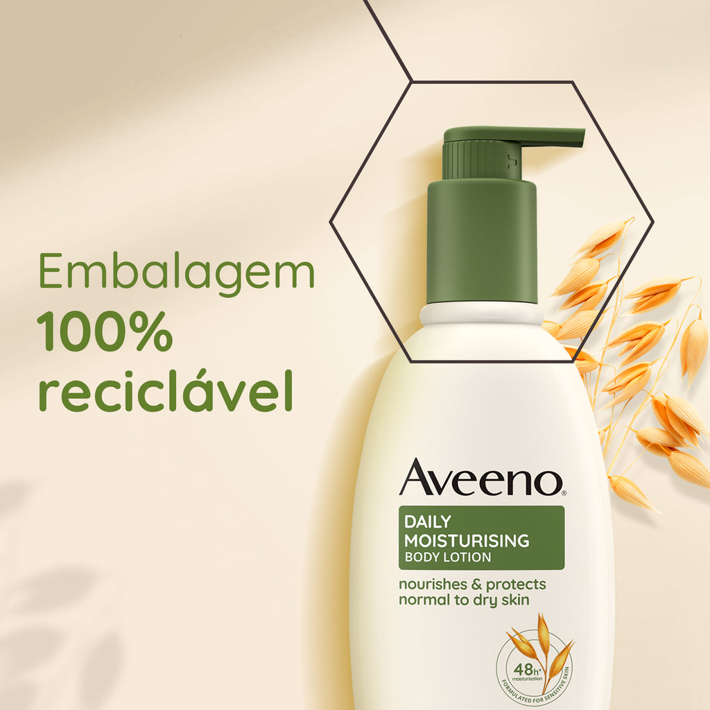 Aveeno Daily Moisturising Loção Corporal Sem Perfume 300ml