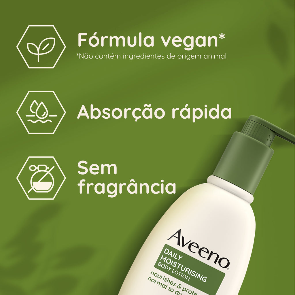 Aveeno Daily Moisturising Loção Corporal Sem Perfume 300ml