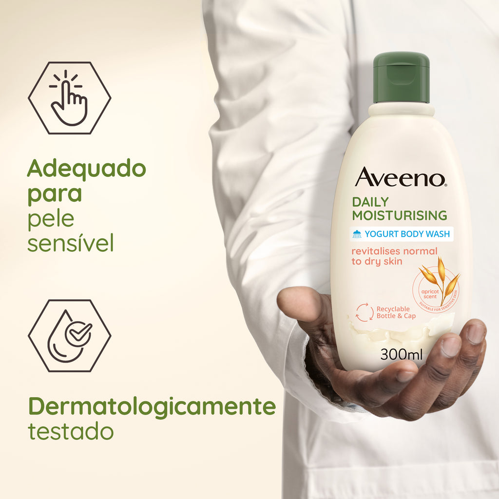 Aveeno Gel De Ducha Hidratante Diario Yogur Albaricoque Y Miel 300ml 300ml