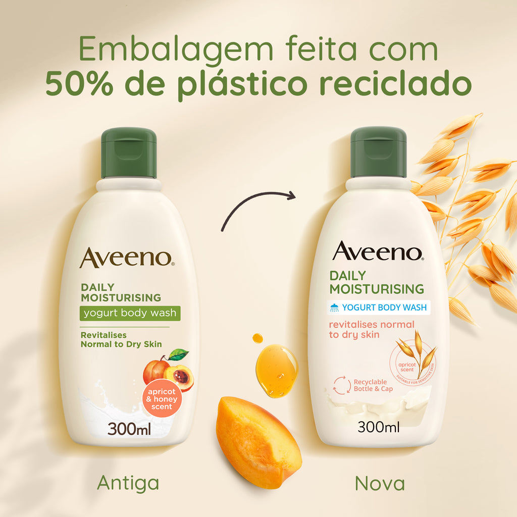 Aveeno Gel De Ducha Hidratante Diario Yogur Albaricoque Y Miel 300ml 300ml