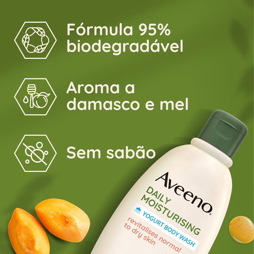 Aveeno Gel De Ducha Hidratante Diario Yogur Albaricoque Y Miel 300ml 300ml