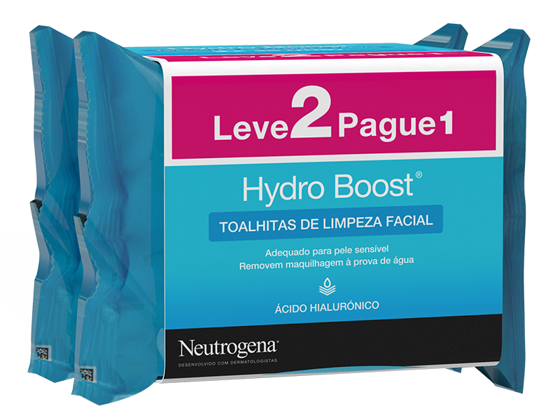 Neutrogena Hydro Boost Toallitas Limpiadoras Faciales 2X25 Unidades.