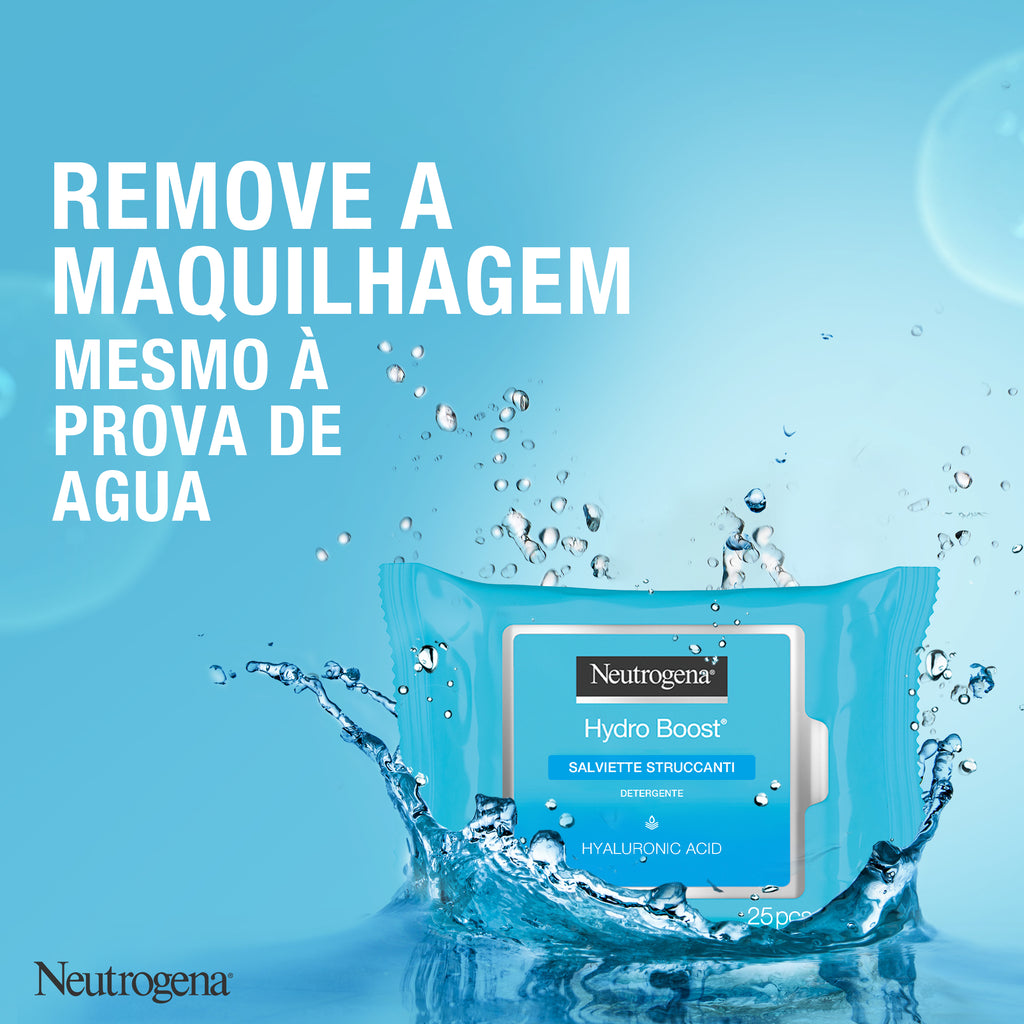 Neutrogena Hydro Boost Toallitas Limpiadoras Faciales 2X25 Unidades.