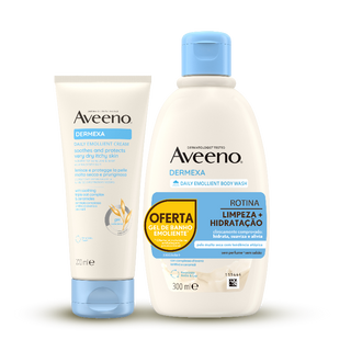 Pack Aveeno Dermexa Crema Emoliente 200ml + Gel de Baño Emoliente 300ml