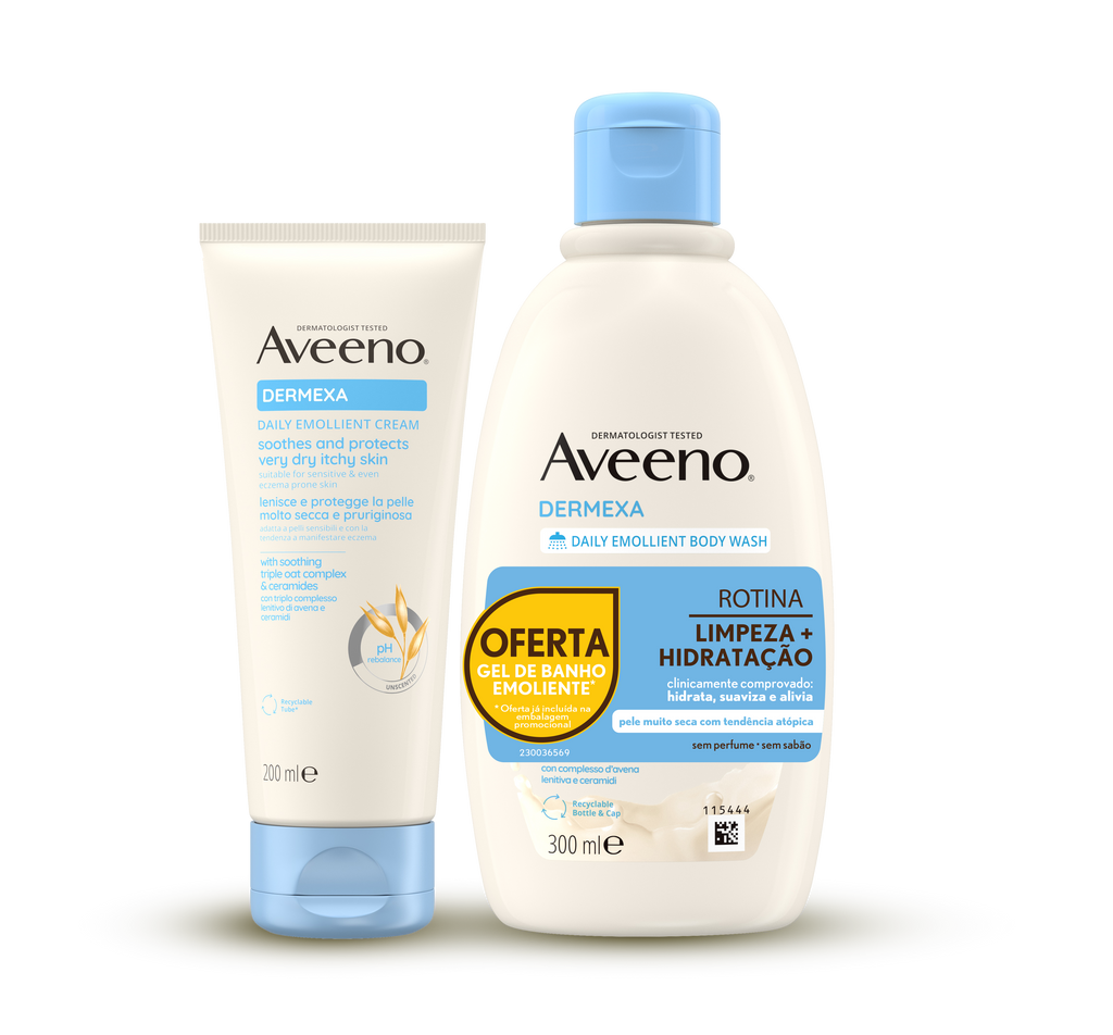 Aveeno Dermexa Crema Emoliente 200ml + Gel de Ducha Emoliente 300ml