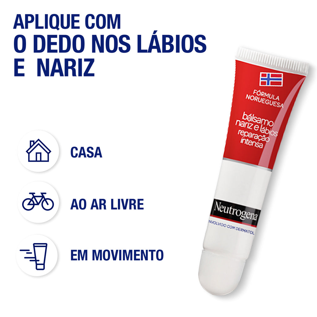 Neutrogena Fórmula Noruega Bálsamo Reparador Intenso Nariz y Labios Tubo 15ml