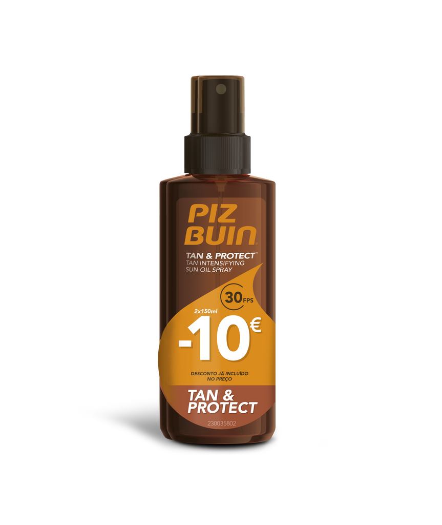 Piz Buin Tan &amp; Protect Duo Oil SPF30 Spray Bronceador Solar 2x150ml