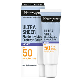 Neutrogena Ultra Sheer Protetor Solar Fluido Invisível Anti-Age FPS50 50ml